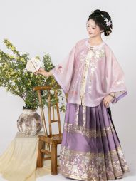 燕雲織造【山竹鼠鼠】圓領半袖織金馬面裙原創日常漢服女套裝-淘寶網 主圖 005.jpg