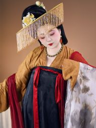 【佳期阁】【浅棕提花上衫】汉服上衫盛唐风格阔袖天丝春款-淘宝网 主图 003.jpg