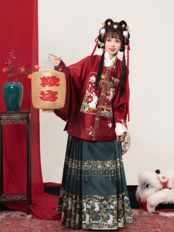 燕云织造【卯兔迎春】原创新年女冬比甲补服拜年汉服国风大典秀款-淘宝网 主图 001.jpg