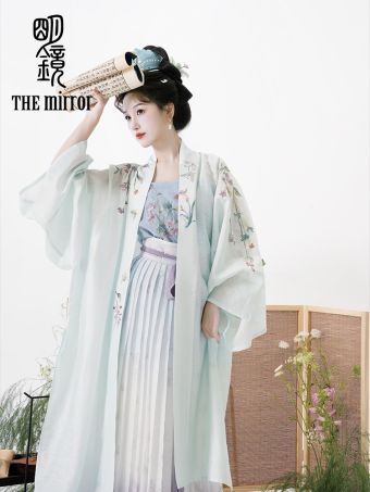 明镜华服【草木集】宋制铁拐墓长衫汉服女2024新款吊带百迭裙套装-淘宝网 主图 001.jpg