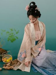 风间林【陆离】原创宋制仿长干寺暗纹对襟长衫 织金绣花褙子夏-淘宝网 主图 004.jpg