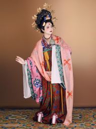 【佳期阁】【敦煌第九窟供养人-粉棕】晚唐复原风格齐胸披衫披袍-淘宝网 主图 005.jpg