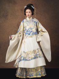 燕云织造【白虎啸竹】织金仿妆花立领斜襟长袄织金马面裙套装-淘宝网 主图 005.jpg