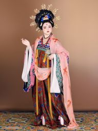 【佳期阁】【敦煌第九窟供养人-粉棕】晚唐复原风格齐胸披衫披袍-淘宝网 主图 001.jpg