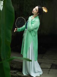 莳橼流夏仿南宋羊腿袖长衫褙子化纤罗汉服长褙子复原款-淘宝网 主图 005.jpg
