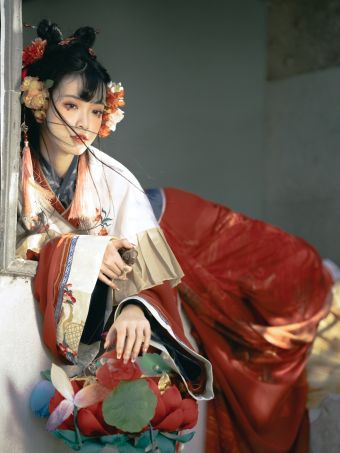 琴挑晋制【石榴花神】复原风原创汉服直袖襦焰纹八破裙第四批-淘宝网 主图 001.jpg