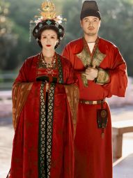 襦一坊丨鹊桥仙 唐制婚服云锦齐胸香云纱大袖衫圆领袍汉服男女-淘宝网 主图 003.jpg