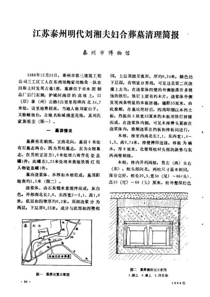 文件:江苏泰州明代刘湘夫妇合葬墓清理简报 001.jpg
