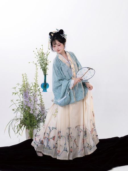 File:【仿孔府花鸟裙链接】可收藏加购 吉元明制马面裙花鸟成品裙-淘宝网 主图 003.jpg
