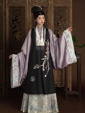 燕云织造【梳云掠月】明制比甲立领马面套装原创重工绣花汉服女-淘宝网 主图 001.jpg