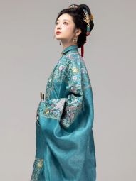 【雁回时x燕云织造联名定制】雁织春庄寒雁同款明制汉服立领斜襟-淘宝网 主图 002.jpg