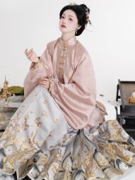 遇春 万袖明宋原创立领琵琶袖暗纹纱短衫提花缎马面裙明制汉服-淘宝网 主图 003.jpg