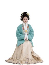 踏云馆汉服冬款真丝湖绫獭兔毛合领弓袋袖披袄马面裙套装 清魅-淘宝网 主图 005.jpg