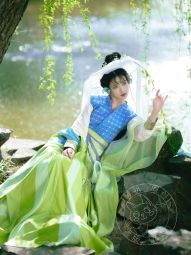 【4.19上】琴挑唐制【朝烟】武周女官服织金吴女背子陌腹间色裙-淘宝网 主图 003.jpg