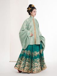 风间林【云将雨】中式明制汉服织金仿妆花立领长袄马面裙女-淘宝网 主图 006.jpg