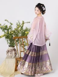 燕雲織造【山竹鼠鼠】圓領半袖織金馬面裙原創日常漢服女套裝-淘寶網 主圖 006.jpg