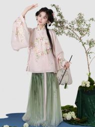 燕雲織造【槐醉芳春】明制真絲圓領大襟交領中衣褶裙原創漢服女-淘寶網 主圖 004.jpg