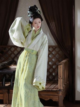 【乔织】-修竹-汉晋系列-交领襦交窬裙魏晋复原绿色汉服女-淘宝网 主图 001.jpg