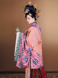 【佳期阁】【敦煌第九窟供养人-粉棕】晚唐复原风格齐胸披衫披袍-淘宝网 主图 004.jpg