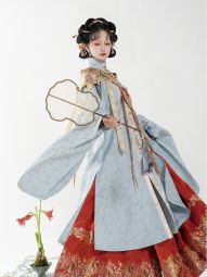 风间林【月波】明制汉服织金对襟云肩红色马面裙长衫婚服套装 女-淘宝网 主图 001.jpg
