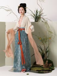 踏云馆2024春季真丝湖绫白贝淡青飞机袖吊带百迭裙套装 (清瑶)-淘宝网 主图 001.jpg