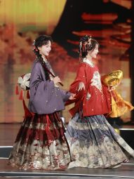 燕云织造【钱蛇贺岁】新年圆领补服对穿交马面毛球蛇明制汉服红女-淘宝网 主图 003.jpg