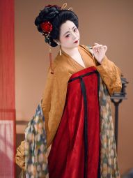 【佳期阁】【浅棕提花上衫】汉服上衫盛唐风格阔袖天丝春款-淘宝网 主图 002.jpg