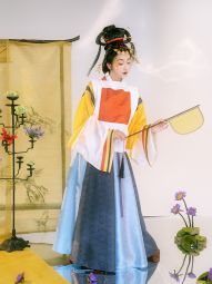 花朝記｜典藏｜復晉花月賦｜其三 辰｜晉制漢服荷葉邊半袖破裙-淘寶網 主圖 002.jpg