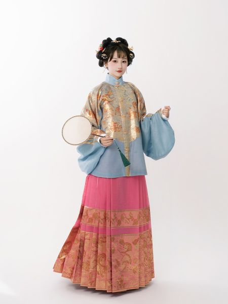 File:风间林【妙泽】夏季原创汉服国风仿妆花织金立领云肩短袄马面裙女-淘宝网 主图 005.jpg