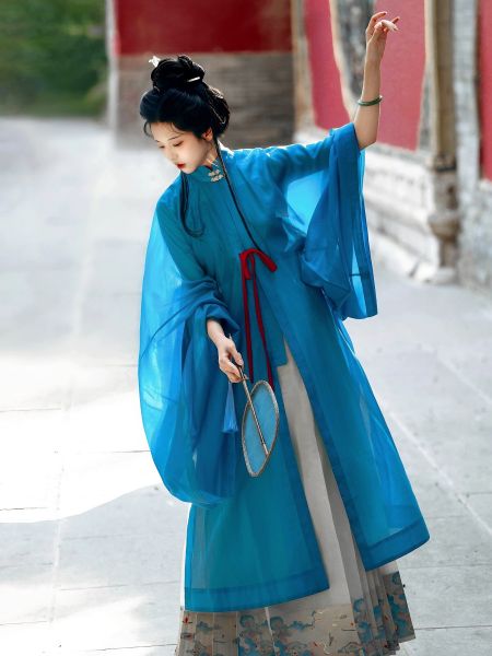 File:【山海明光】【坐看云起时】明制汉服立领对襟大袖长衫披风马面裙-淘宝网 主图 004.jpg