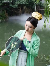 莳橼流夏仿南宋羊腿袖长衫褙子化纤罗汉服长褙子复原款-淘宝网 主图 004.jpg