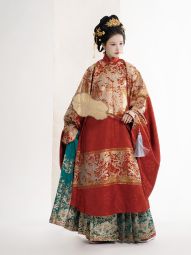 风间林【云将雨】中式明制汉服织金仿妆花立领长袄马面裙女-淘宝网 主图 003.jpg
