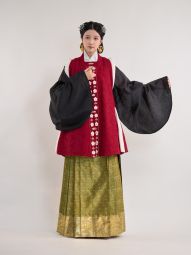 尘余馆｜元梅2.0｜明制复原圈毛方领比甲梅花刺绣中长棉提花汉服-淘宝网 主图 001.jpg