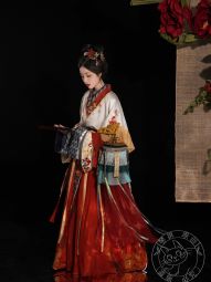 琴挑晋制【石榴花神】复原风原创汉服直袖襦焰纹八破裙第四批-淘宝网 主图 004.jpg