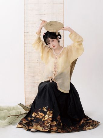 风间林【丛荷摇光】原创明制汉服仿妆花织金马面裙圆领对襟眉子短-淘宝网 主图 001.jpg