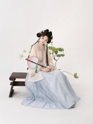 【预】吉元裳织 《云清》明制方领半袖汉服撞色拼色天丝上衣春夏-淘宝网 主图 005.jpg