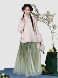 燕雲織造【槐醉芳春】明制真絲圓領大襟交領中衣褶裙原創漢服女-淘寶網 主圖 003.jpg