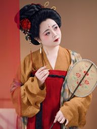 【佳期阁】【浅棕提花上衫】汉服上衫盛唐风格阔袖天丝春款-淘宝网 主图 005.jpg