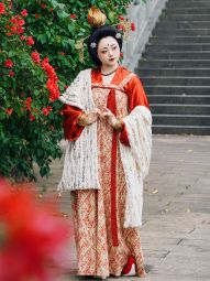 【佳期阁】【花酿】盛唐风格背带齐胸衫裙亚麻棉提花秋冬毛绒披帛-淘宝网 主图 001.jpg