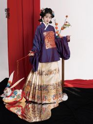 明鏡華服 福龍靈澤 明制冬季漢服女馬面裙套裝2024新年款成人古裝-淘寶網 主圖 001.jpg