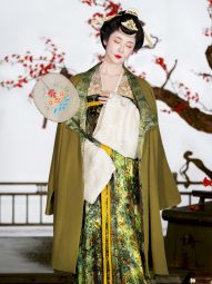 襦一坊 青玉案 复原唐制织锦直领背子烂花绒齐胸襦裙披袄秋冬汉服-淘宝网 主图 004.jpg