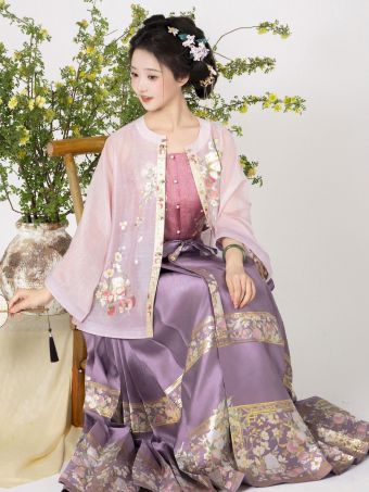 燕雲織造【山竹鼠鼠】圓領半袖織金馬面裙原創日常漢服女套裝-淘寶網 主圖 001.jpg