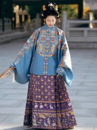 【山海明光】【玉桂满地兔】明汉服立领妆花通肩短袄满地金马面裙-淘宝网 主图 005.jpg