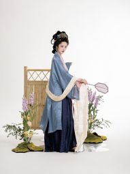 踏云馆汉服宋制春款真丝湖绫长褙子短衫宋锦吊带抽褶裙套装 帘柔-淘宝网 主图 004.jpg
