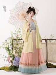 明镜华服【春日漫】明制汉服女新款圆领半袖上衣女成人马面裙套装-淘宝网 主图 005.jpg