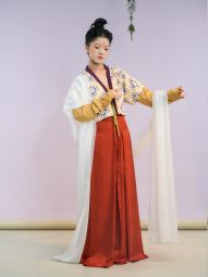 尘余馆｜季里｜武周唐风日常印花唐背子垂领三裥裙复原汉服套装-淘宝网 主图 001.jpg