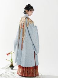 风间林【月波】明制汉服织金对襟云肩红色马面裙长衫婚服套装 女-淘宝网 主图 003.jpg