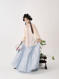 【预】吉元裳织 《云清》明制方领半袖汉服撞色拼色天丝上衣春夏-淘宝网 主图 004.jpg