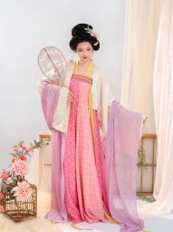 【山海明光】【几岁】传统唐制汉服齐胸破裙复原披衫法门寺粉春夏-淘宝网 主图 003.jpg
