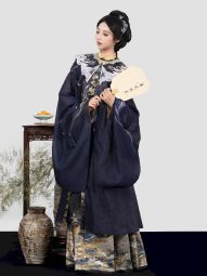 燕雲織造【銀月璨星】明立領長衫雲肩馬面裙國風畢業原創漢服女-淘寶網 主圖 006.jpg